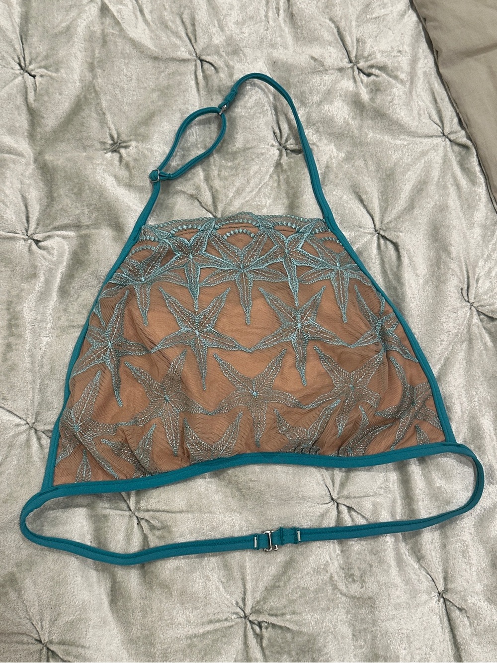 Blue Life Seychelles Swim Starfish Bikini top sz L